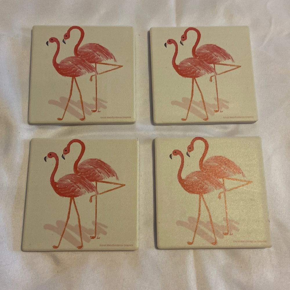 Andy Metz/ Sundance Graphics flamingo coasters